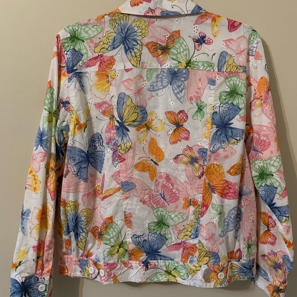 ALFRED DUNNER Jacket Button Up Front, 2 Side Pockets, Lightweight - Picture 11 of 15